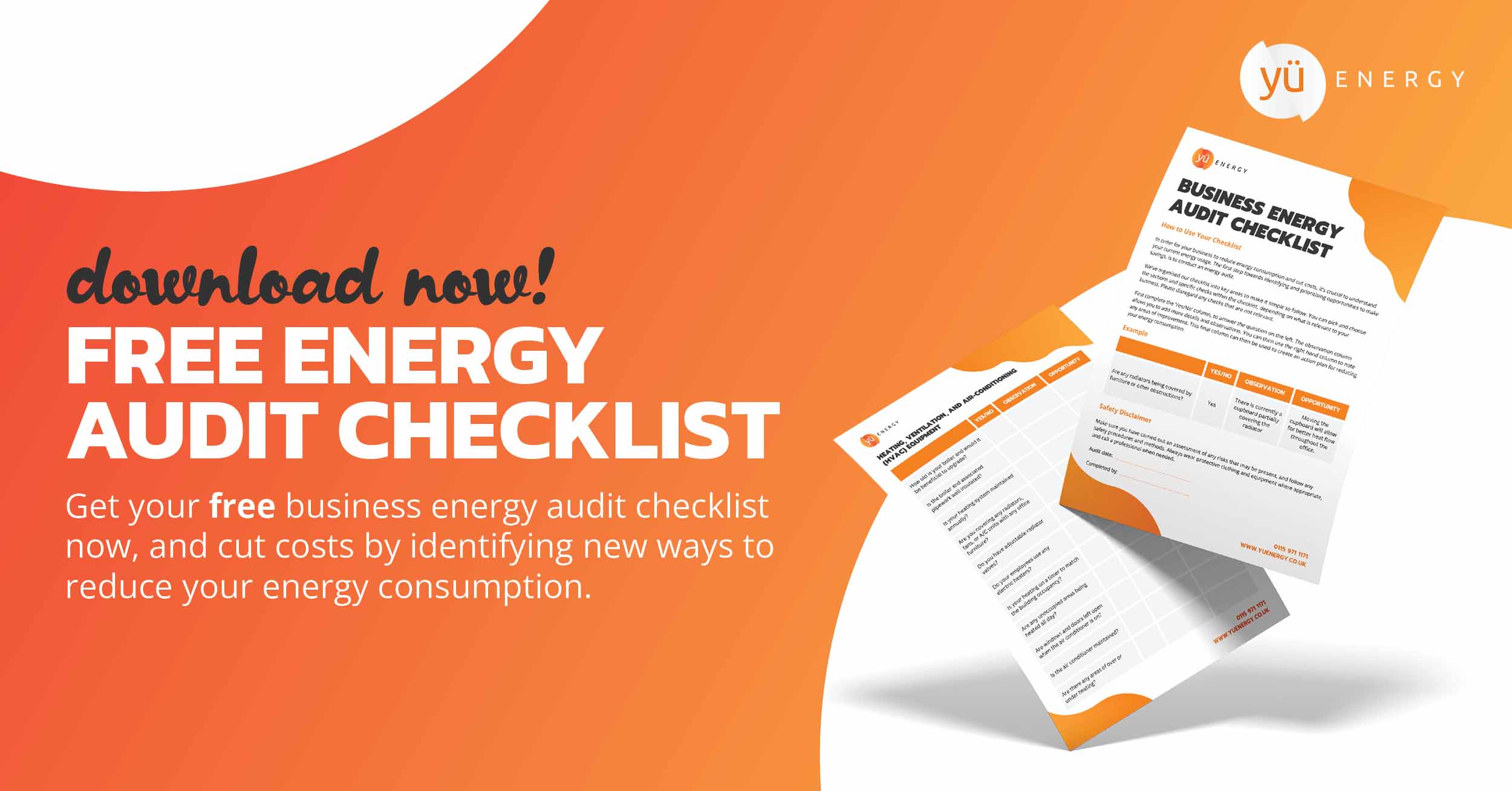 Download your free business energy audit checklist