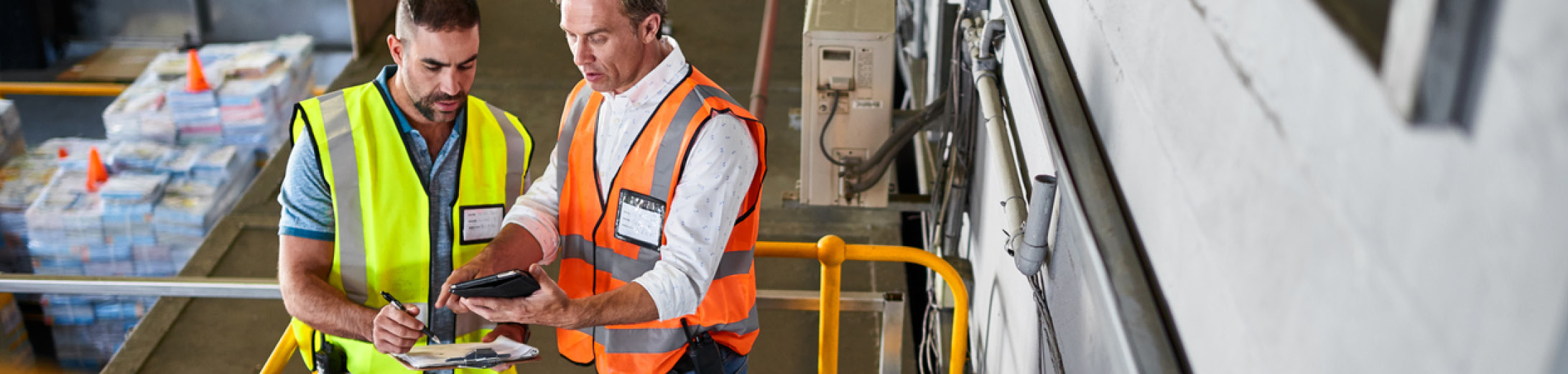 Staff conducting a business energy audit