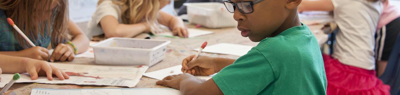 a young boy in primary school looking at ways to save energy in schools