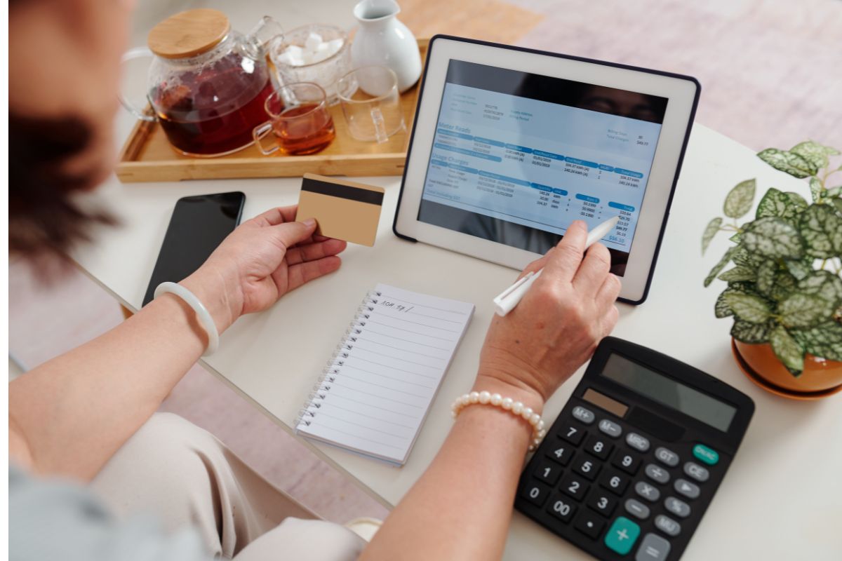 browsing business energy contracts on an iPad